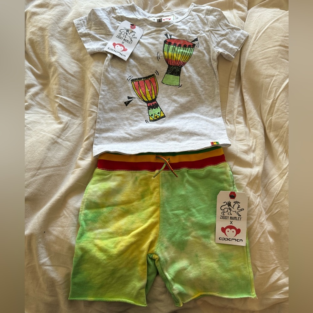 Appaman T-Shirt and Shorts size 3T Ziggy Marley
